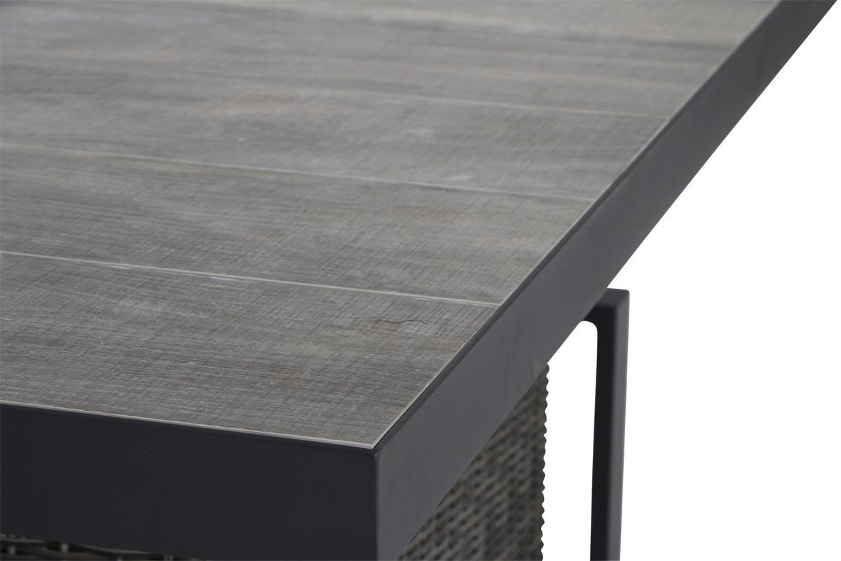Loungegarnitur Corido 4-tlg. Grau - Grau, Basics, Keramik/Kunststoff (72/103/160cm) - Siena Garden