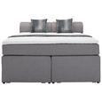 Boxspringbett Anthrazit 180x200cm - Anthrazit/Schwarz, MODERN, Holzwerkstoff/Kunststoff (226/183/95cm) - MODERN LIVING