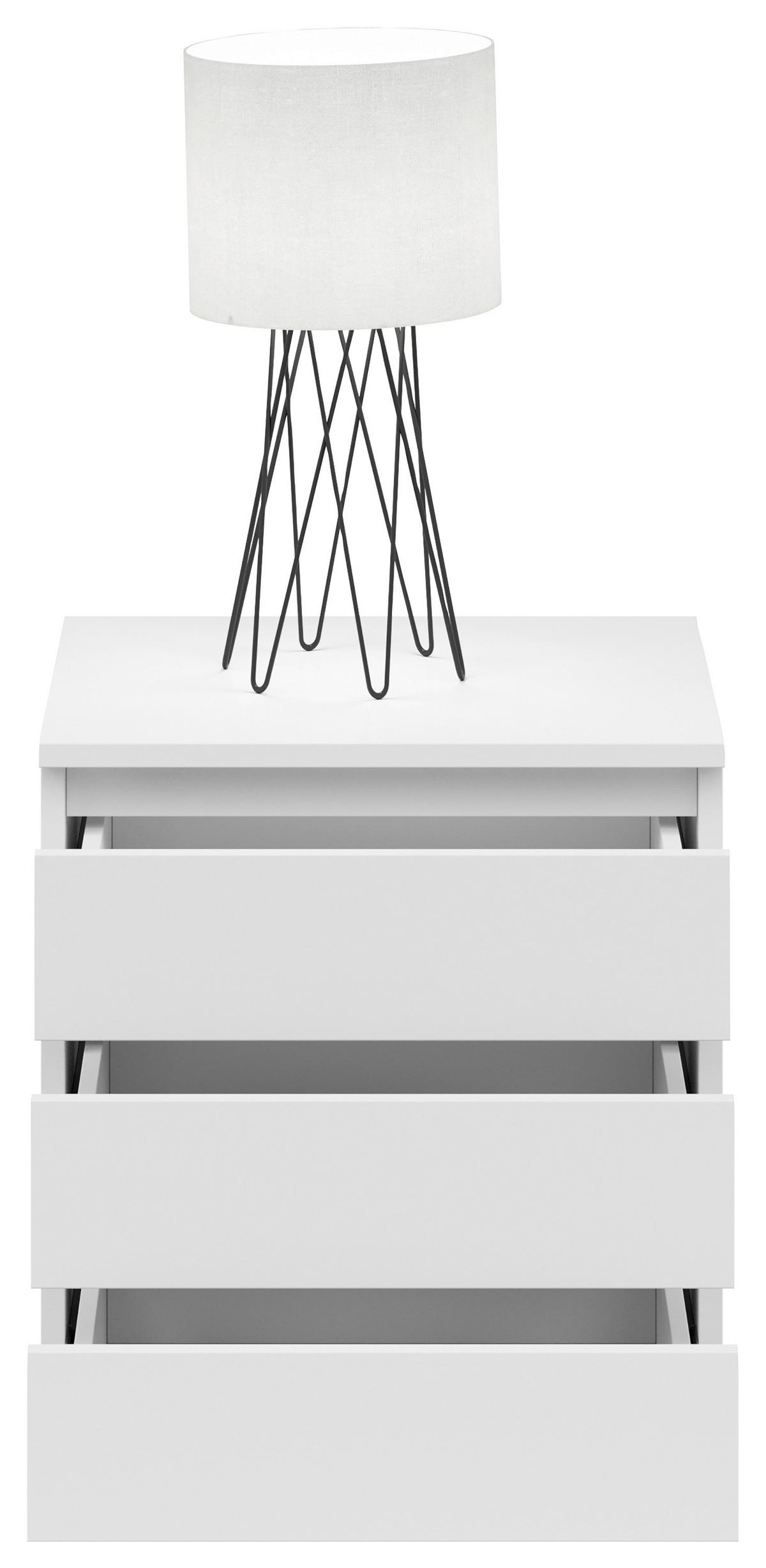 Noćni Ormarić Saturn - bijela, Konvencionalno, drvni materijal (45/52/42cm) - Based