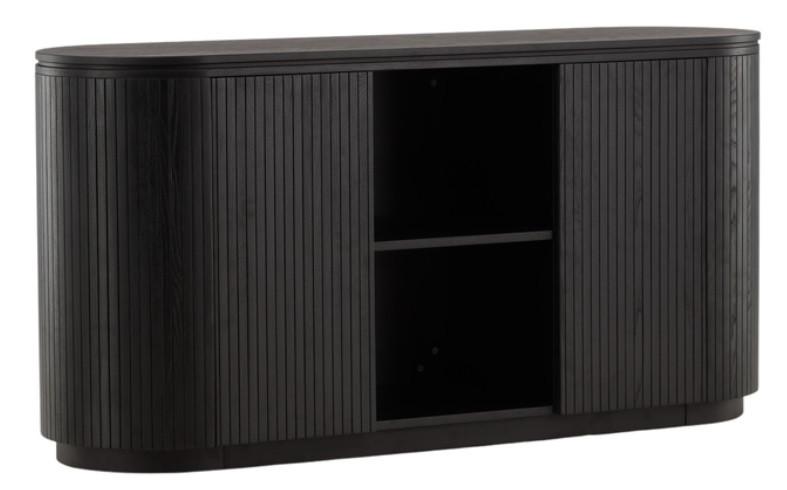 SIDEBOARD FJÄLLBACKA - Schwarz, Design, Holz (160/80/48cm) - Livetastic