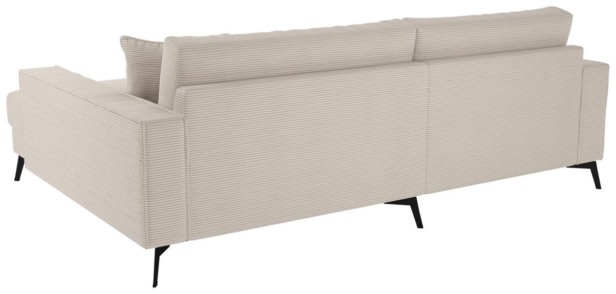 Kutna Garnitura Ted - crna/krem, Trend, tekstil/metal (228/174cm) - Modern Living