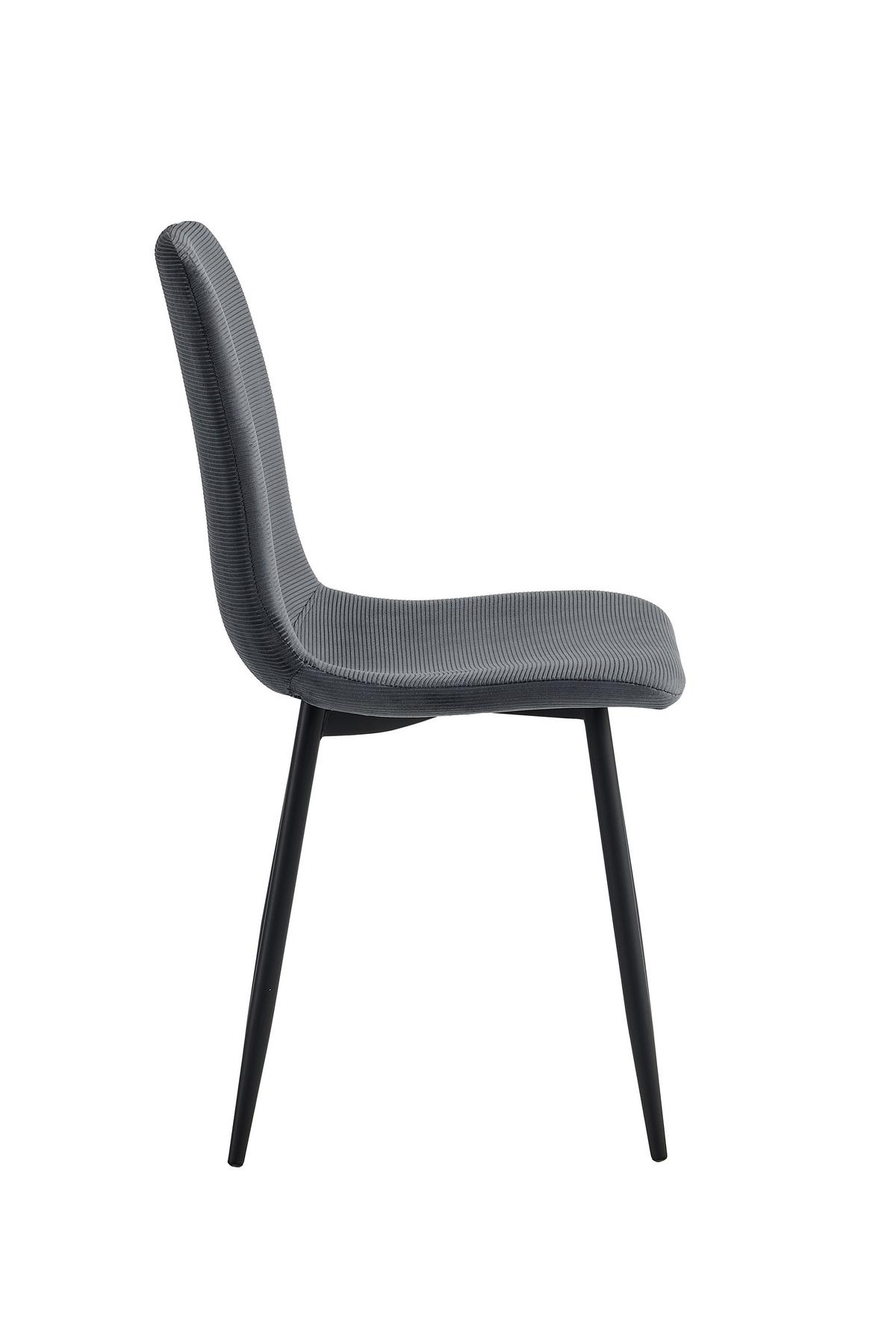 STUHL-SET LEIPZIG S 2ER-SET - Anthrazit/Schwarz, MODERN, Textil/Metall (44/92/54cm) - P & B