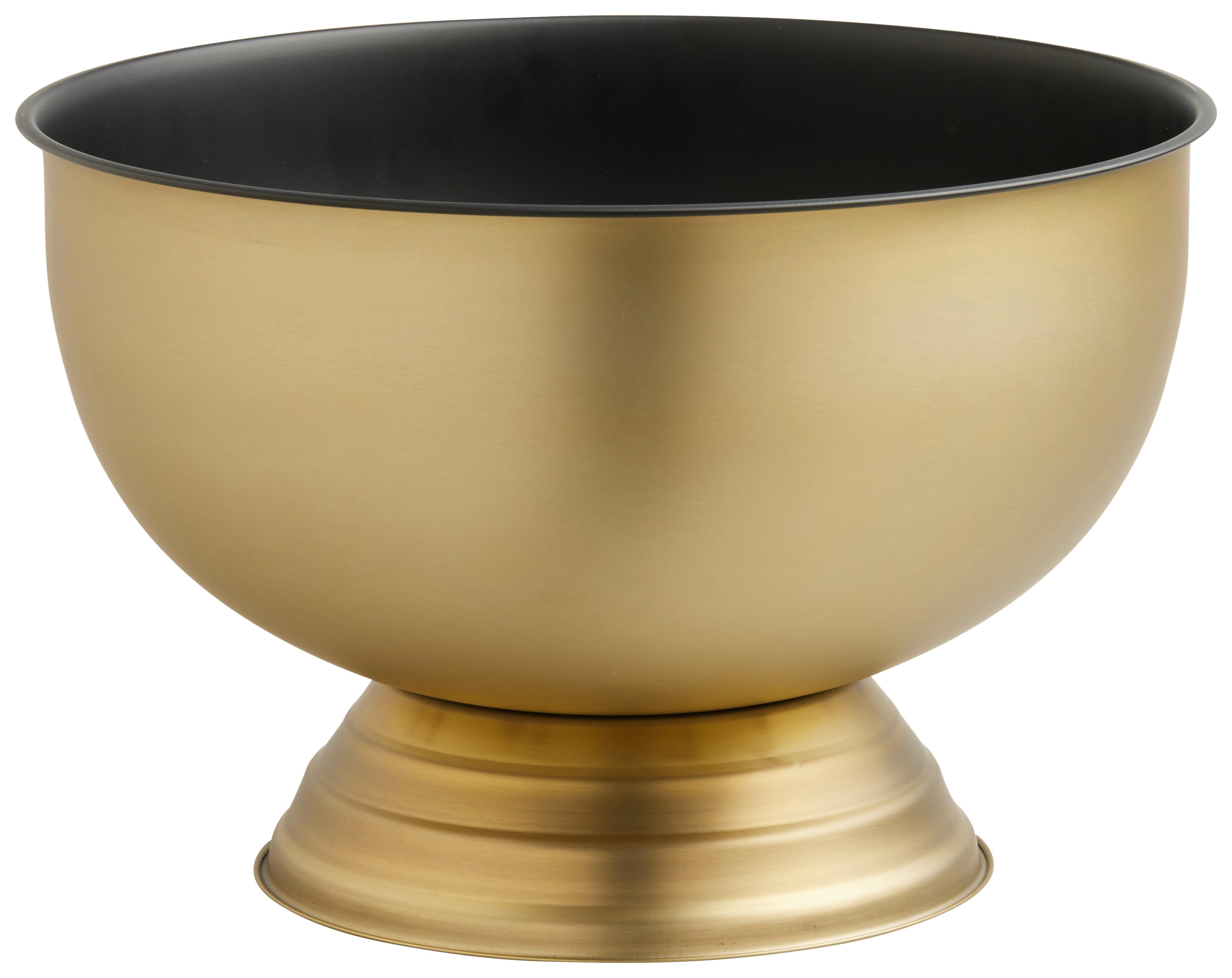 Flaschenkühler Schwarz/goldfarben - Goldfarben/Schwarz, Modern, Metall (37/24,3cm) - Mömax