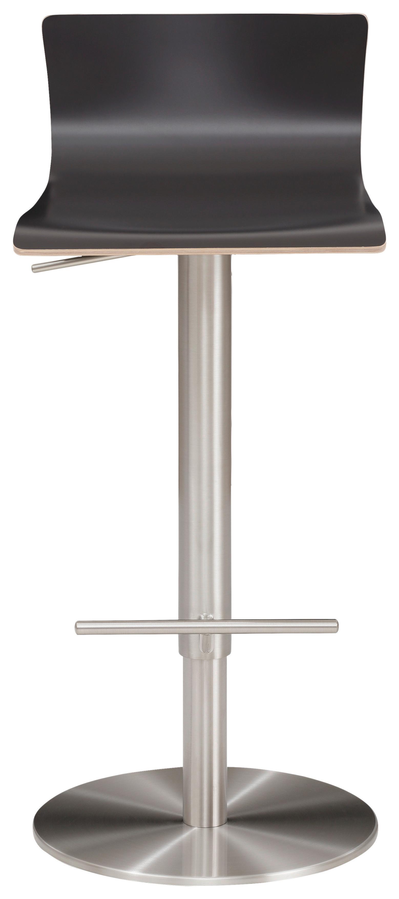 Barhocker My Henri ca. 39x72-98 cm Anthrazit - Chromfarben/Anthrazit, MODERN, Holz/Metall (39,5/72-98,5/43cm) - MID.YOU