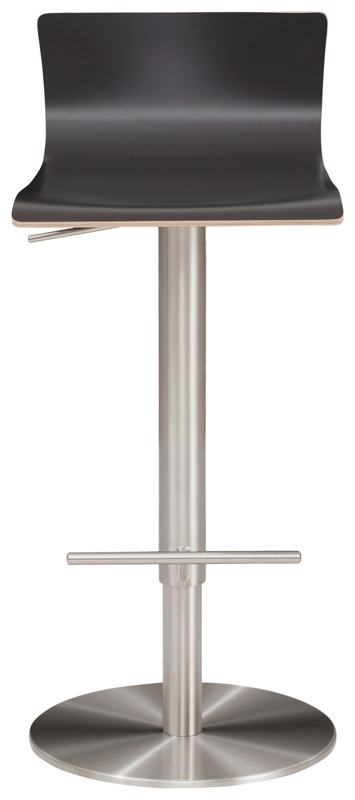 Barhocker My Henri ca. 39x72-98 cm Anthrazit - Chromfarben/Anthrazit, MODERN, Holz/Metall (39,5/72-98,5/43cm) - MID.YOU