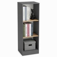 Regal Dilos S Anthrazit/Honigeiche - Honigeiche/Anthrazit, Design, Holzwerkstoff (38/114/30cm) - MID.YOU