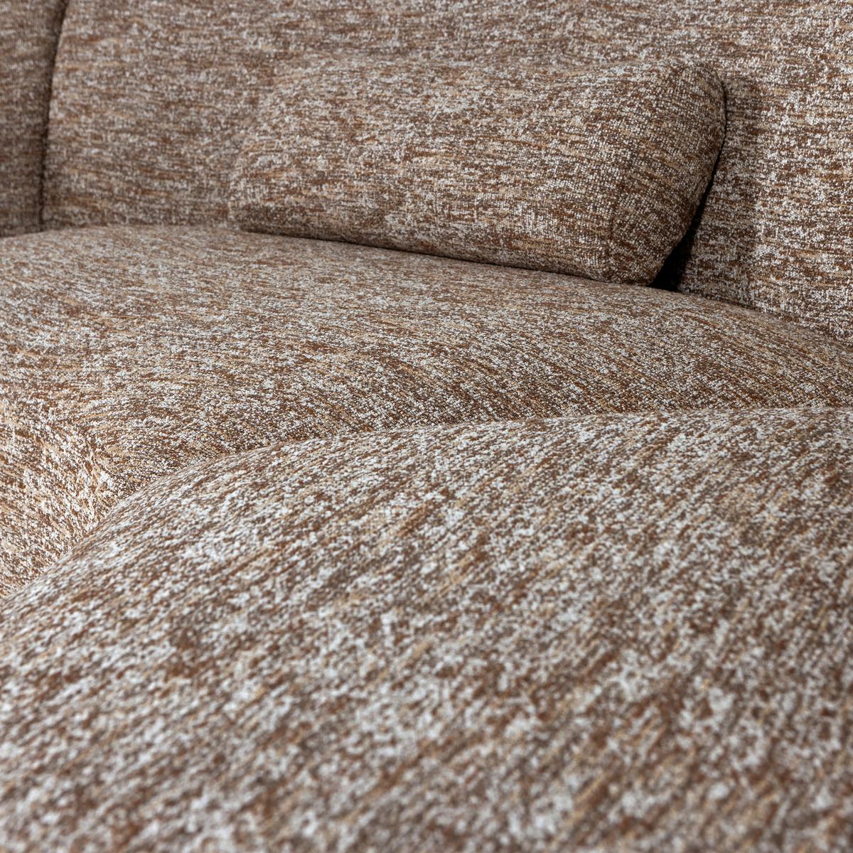 Bigsofa Batavier Hellbraun B: 320cm - Hellbraun/Schwarz, Design, Kunststoff/Textil (320/74/174cm) - Livetastic