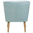 Sessel Aqua - Blau/Naturfarben, MODERN, Holz/Holzwerkstoff (75/63/83cm) - Mömax modern living