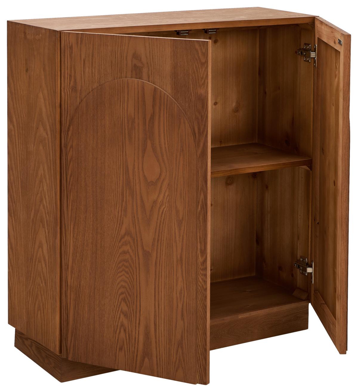 KOMODA TULLUS - kolor naturalny, Design, materiał drewnopochodny/drewno (80/88/31cm) - MID.YOU