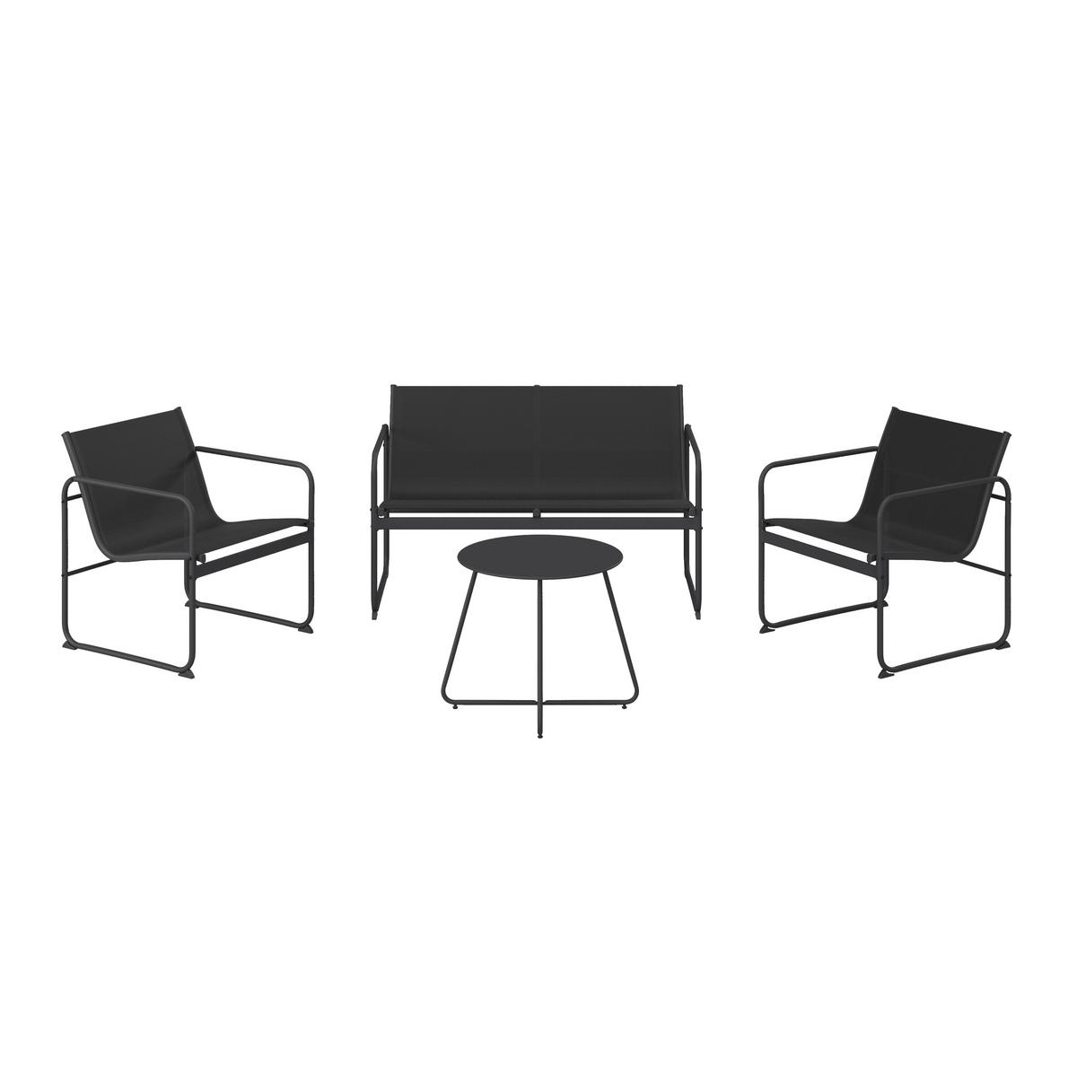 Vrtni Set Koni, Antracit, 4-Delno - črna/antracit, Moderno, kovina/tekstil - Mömax