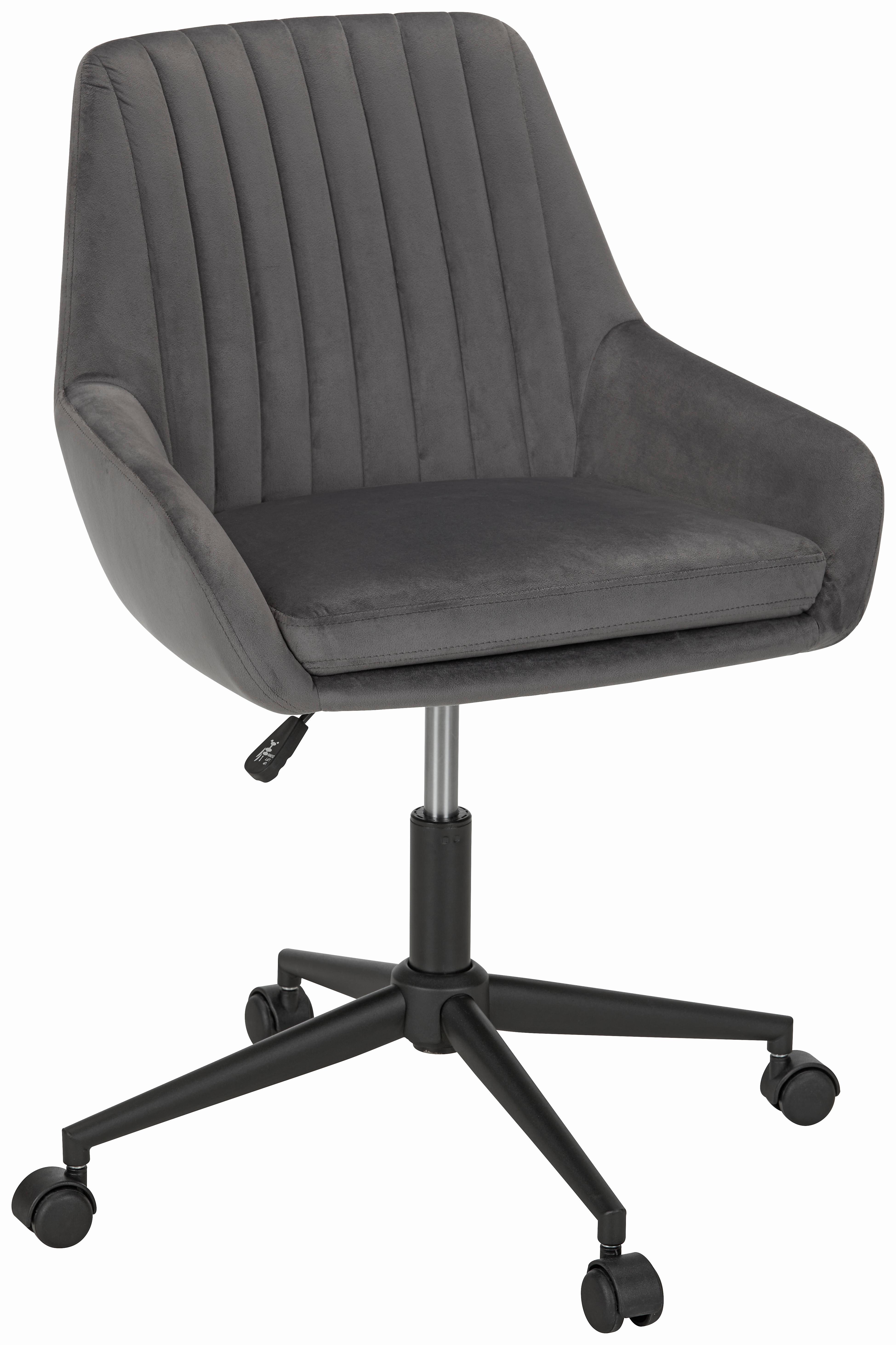 Uredska Fotelja Chilly - siva/crna, Moderno, metal/tekstil (60/82,5-92/60cm) - Modern Living