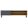 Lowboard Bliss ca. 160x47 cm Eichenfarben - Eichefarben/Schwarz, Design, Holzwerkstoff/Metall (160/47/37,4cm) - Livetastic