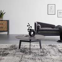 Klubska Miza Buena Vista - črna/antracit, Moderno, kovina/steklo (80/80/38cm) - Premium Living