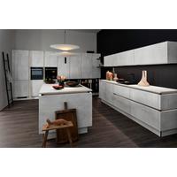 Einbauküche Stone in Betonweiß - Weiß, MODERN, Holzwerkstoff - Nolte Küchen