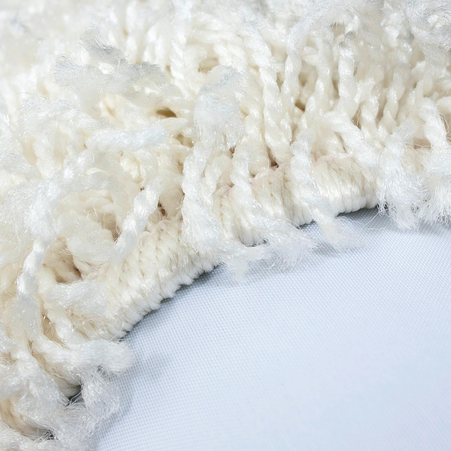 Hochflorteppich Dream Creme Ø ca. 80cm - Creme, KONVENTIONELL, Textil (80cm)
