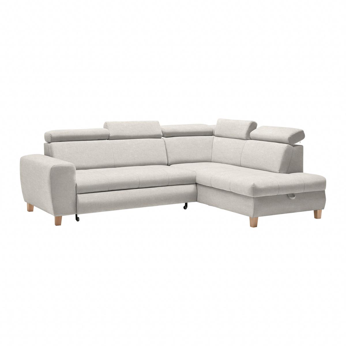 Ecksofa Lugo Creme - Creme, MODERN, Holz/Kunststoff (266/98/205cm) - Mömax