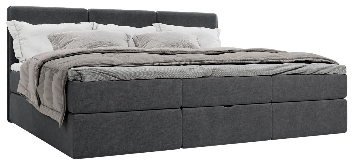 Familienbett Domino Combo Anthrazit ca.240x200cm - Anthrazit/Schwarz, MODERN, Holz/Holzwerkstoff (240/200cm) - MID.YOU