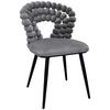 Stuhl Lia Grau - Schwarz/Grau, LIFESTYLE, Holz/Textil (55/85/62cm) - Mömax