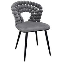 Stuhl Lia Grau - Schwarz/Grau, LIFESTYLE, Holz/Textil (55/85/62cm) - Mömax