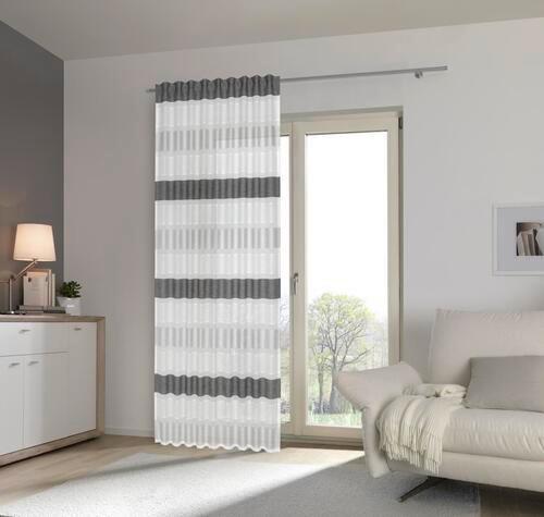 ZASŁONA GOTOWA DUNORO - czarny, Design, tkanina (140/245cm) - Esposa