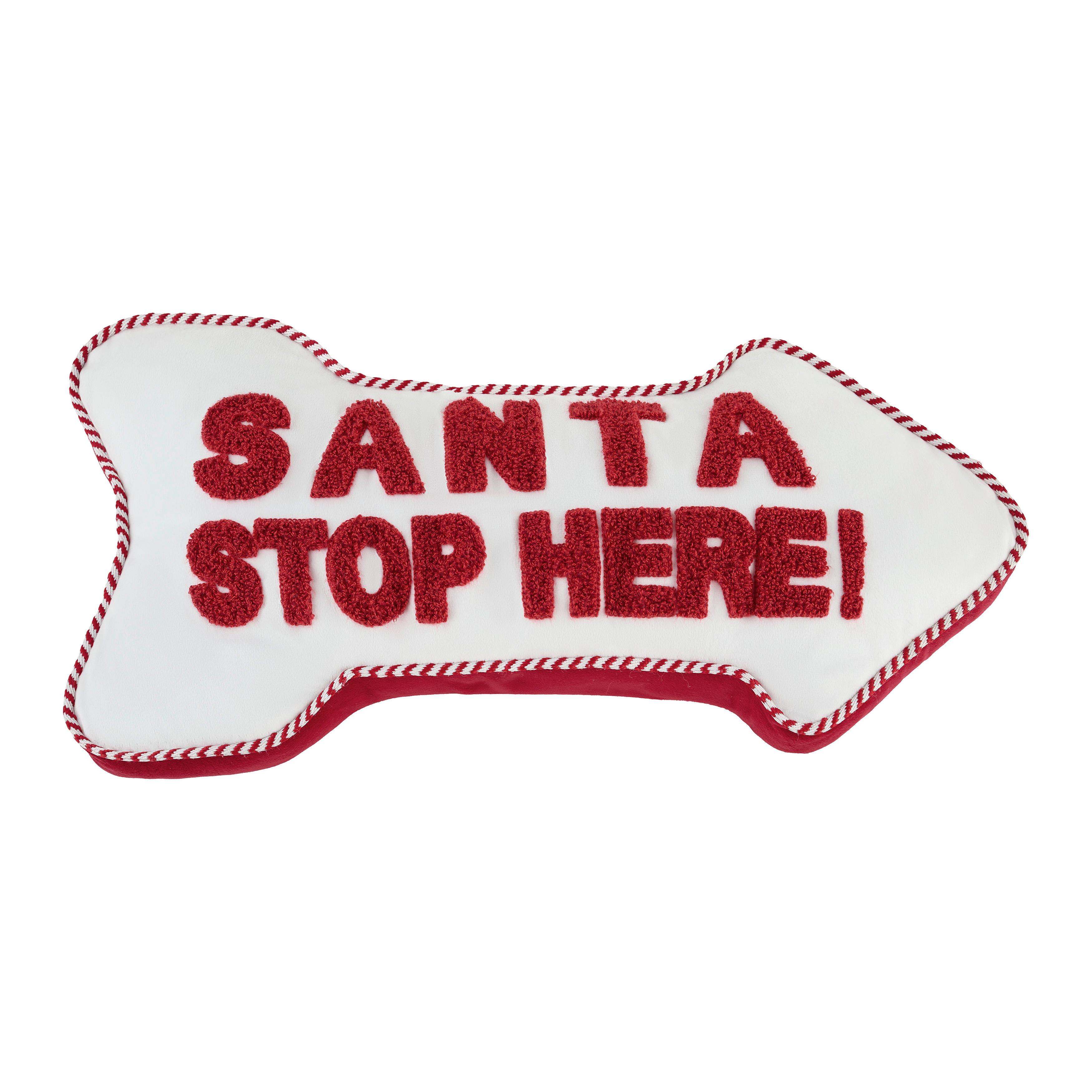 Zierkissen Santa Rot/Weiß ca. 24x50cm - Rot/Weiß, Textil (24/50/4cm) - Mömax