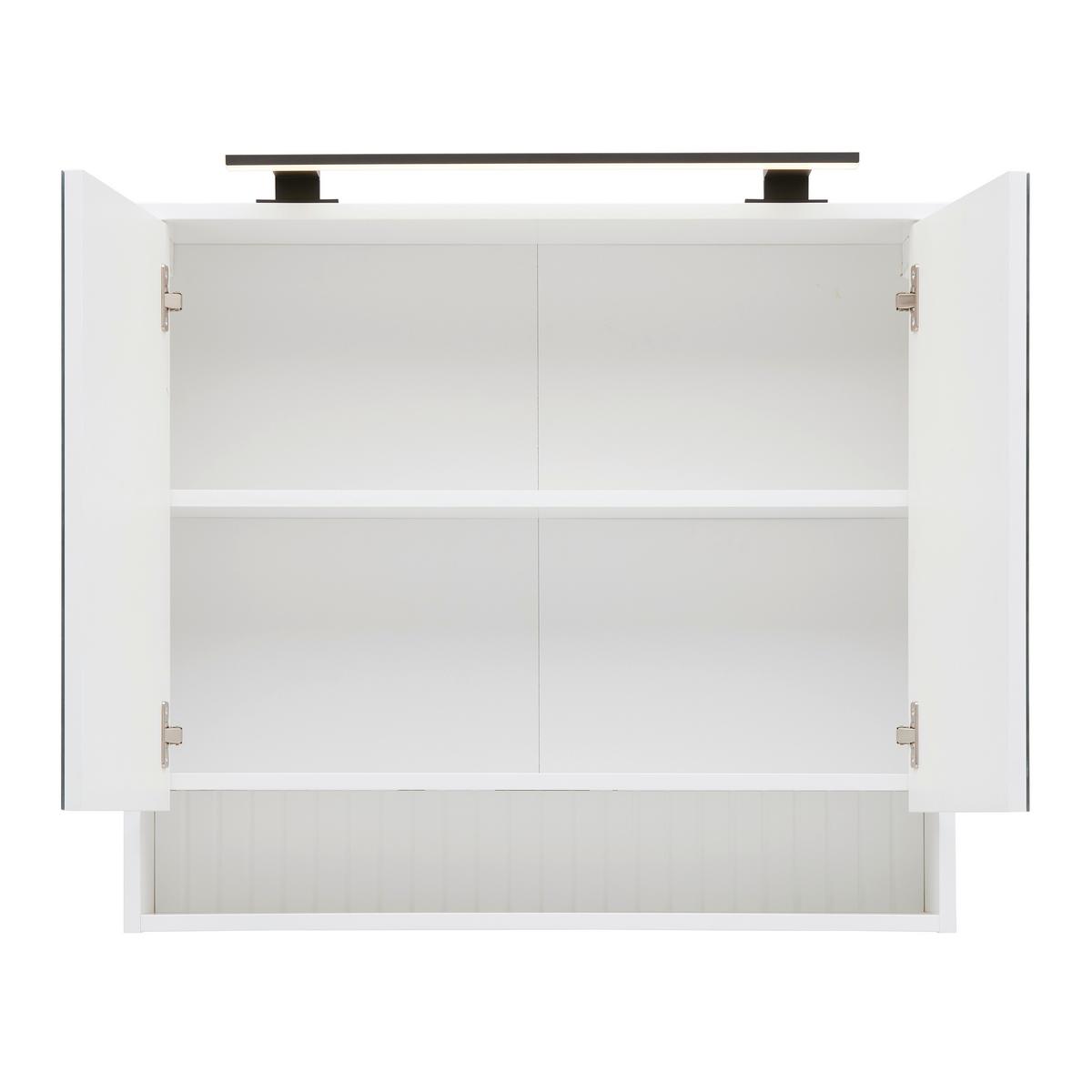 Spiegelschrank Aida Weiß - Weiß, MODERN, Glas/Holzwerkstoff (80/70/20cm) - Mömax