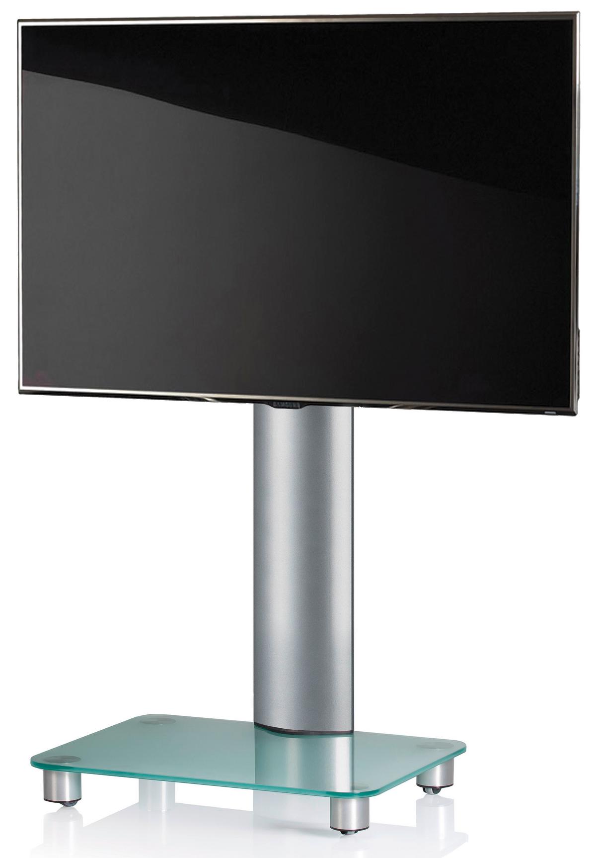 Stojalo Za Tv Tosal, Srebrna, 60 Cm - srebrne barve/prozorno, Konvencionalno, kovina/steklo (60/100/44cm) - MID.YOU
