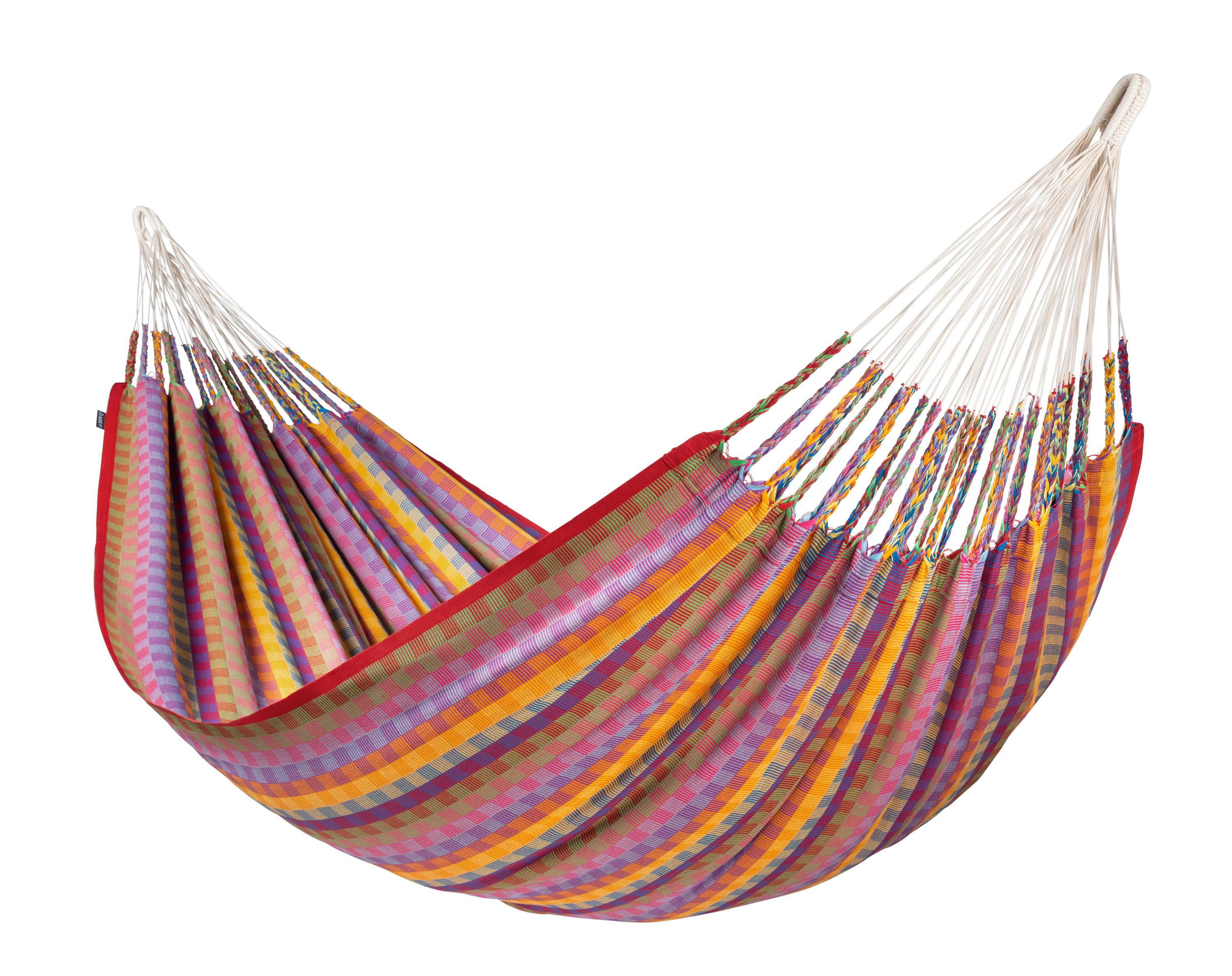 Hängematte Kingsize Hammock Multicolor - Blau/Gelb, KONVENTIONELL, Textil (180/400cm) - La Siesta