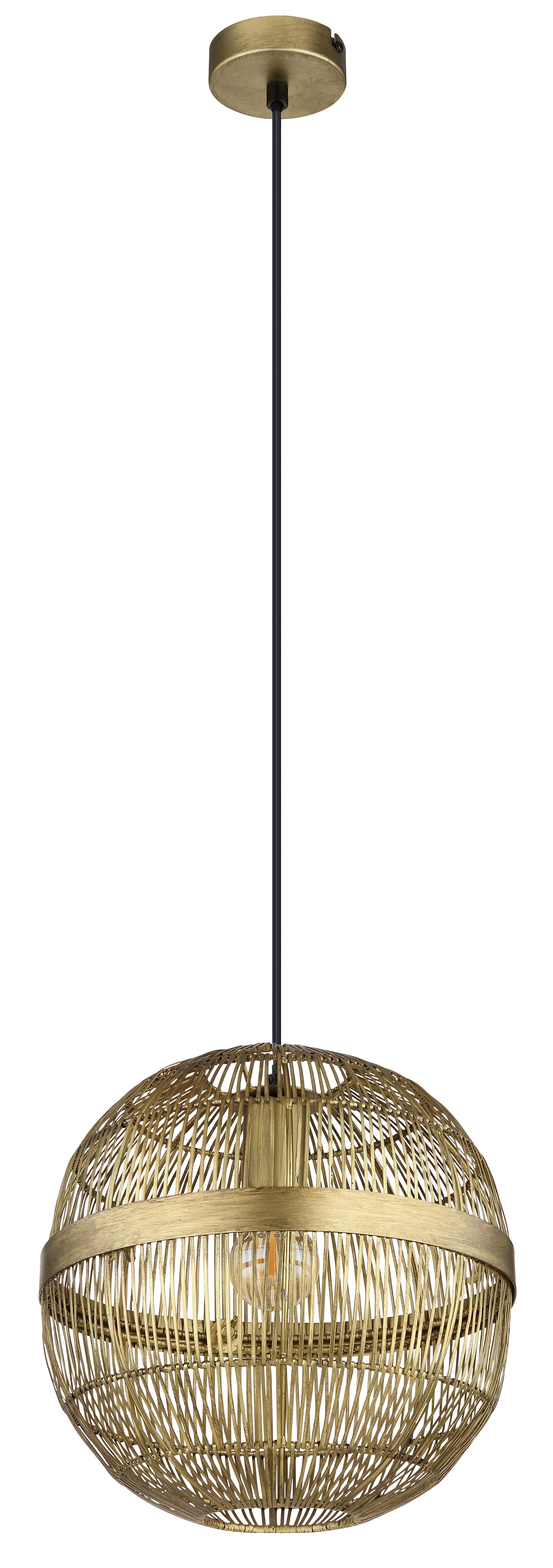 Viseča Svetilka 14995h1 Hermi Ii - barve medenine, Konvencionalno, kovina (30/120cm) - Globo