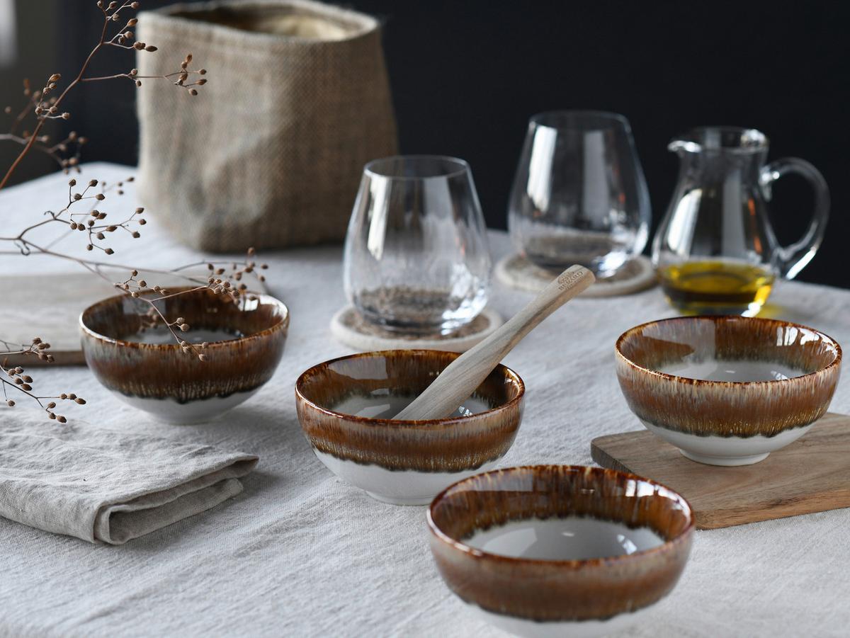 Set Skodelic Za Omake Cascade Brown, 6-Delni - bela/barve brona, Design, keramika (11,5cm) - Creatable