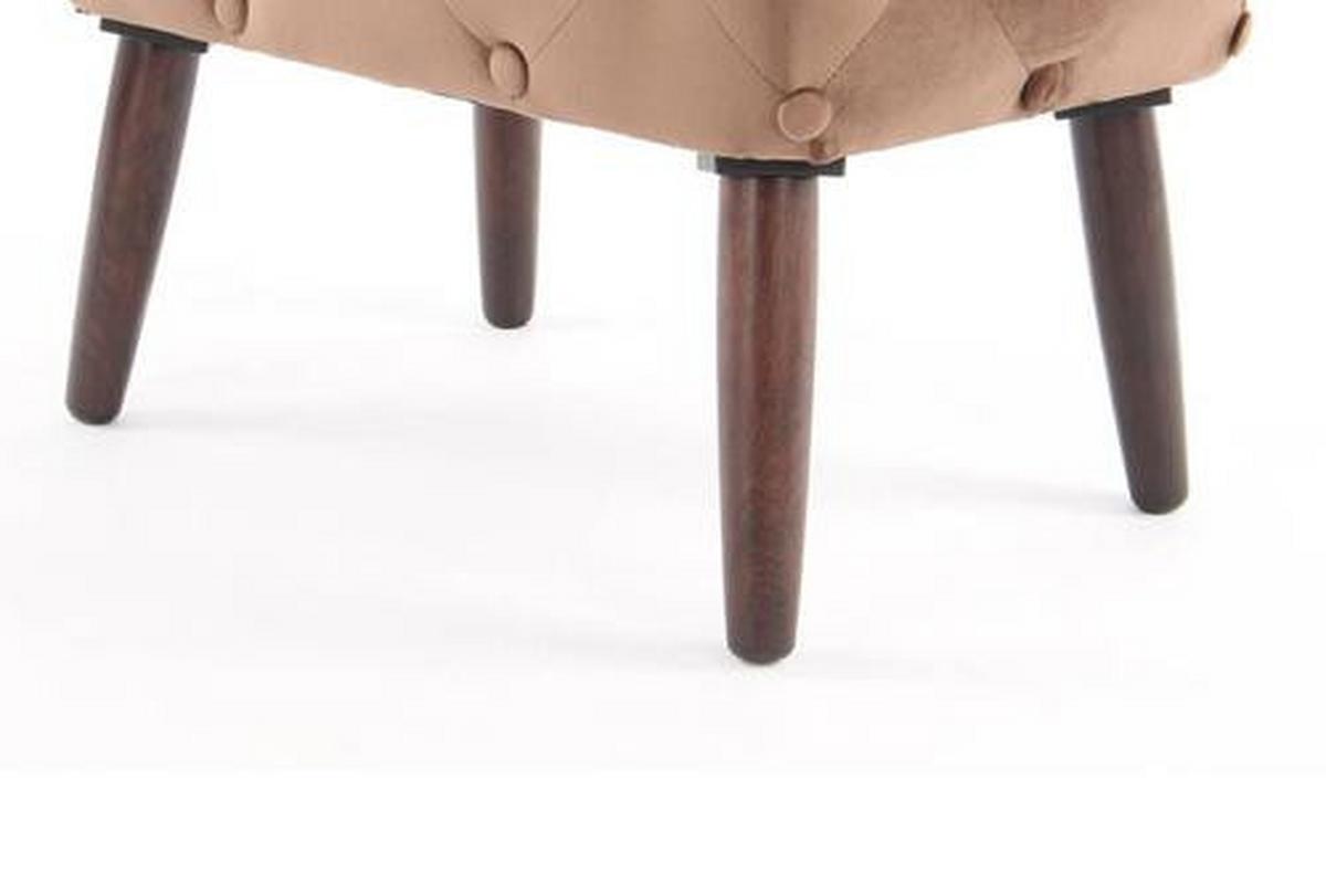 Hocker Piano ca. 40x48 cm Braun Samt - Braun, Basics, Holzwerkstoff/Textil (40/48/60cm) - Kayoom