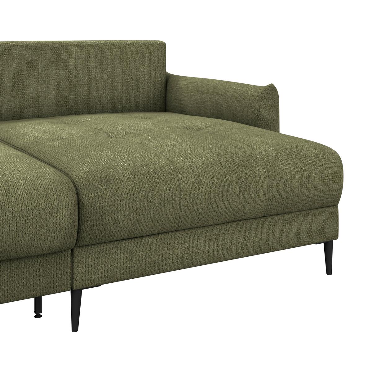 Kutna Garnitura Polis - zelena/crna, Trend, tekstil/metal (221/142cm) - Ondega