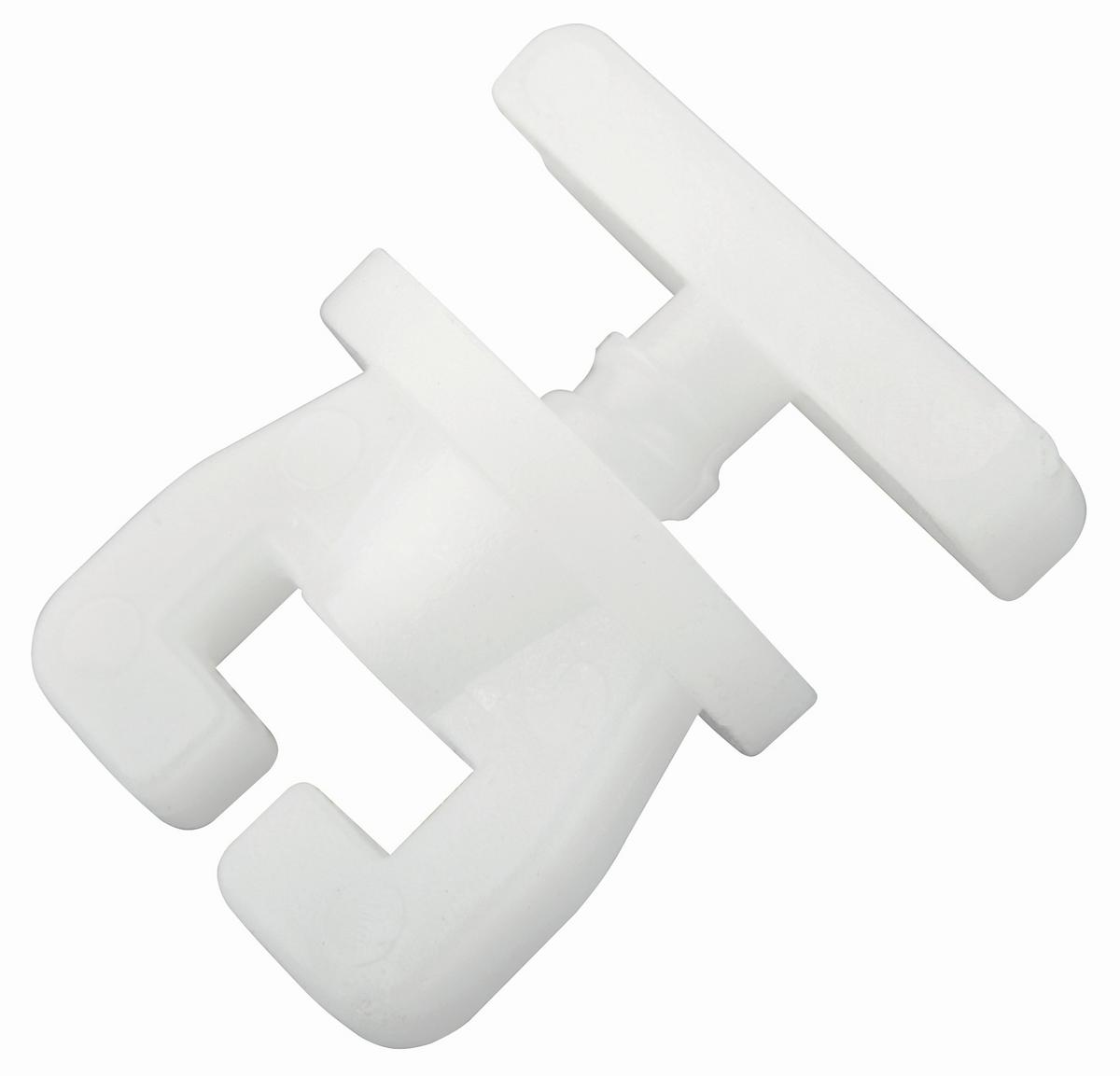 Vorhangschienenzubehör Amelie in Weiß 4er Pack. - Weiß, Kunststoff (1,5/1,4/1,4cm) - Modern Living