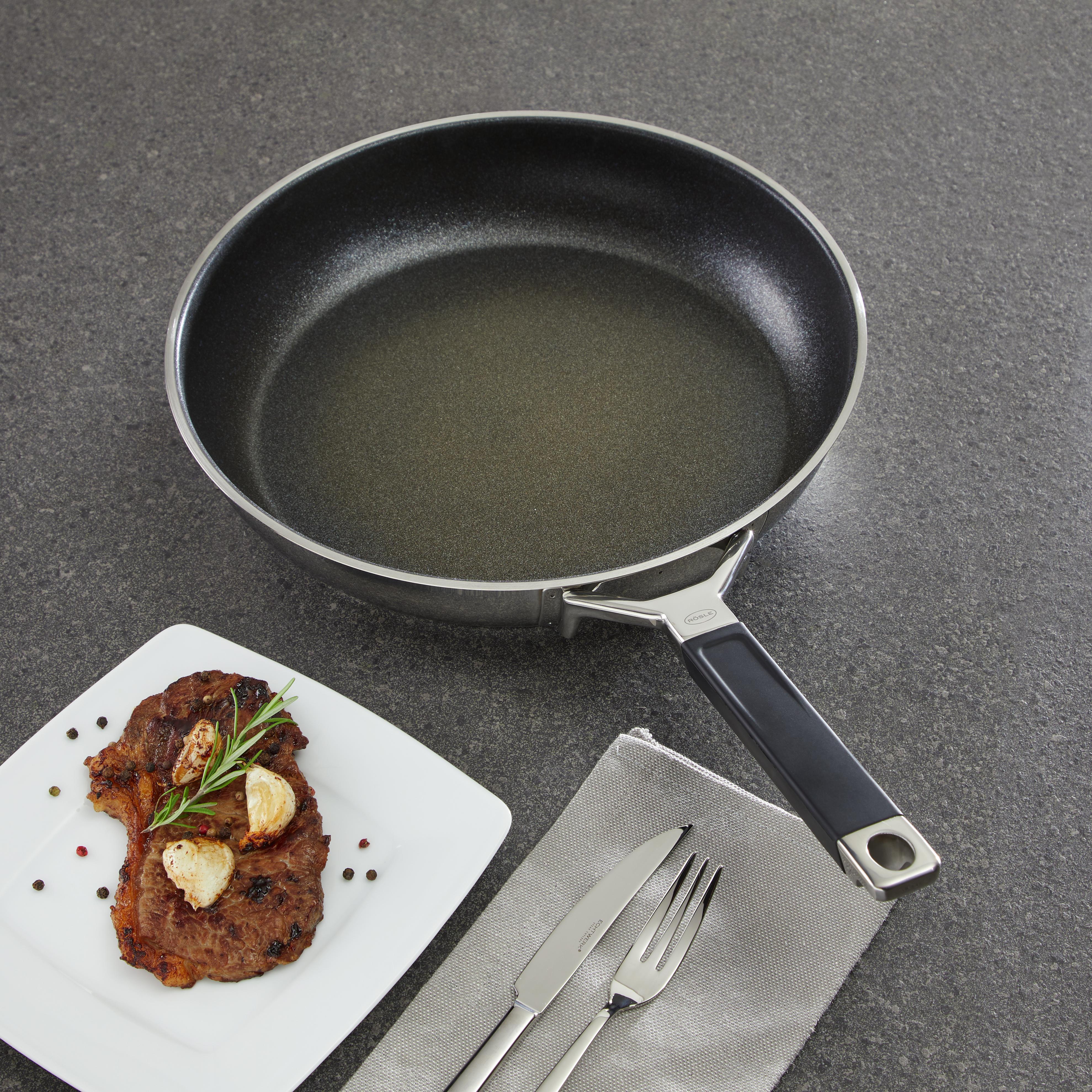 Bratpfanne Rösle Silence Ø ca. 24 cm - Edelstahlfarben/Anthrazit, KONVENTIONELL, Metall (24cm) - Rösle