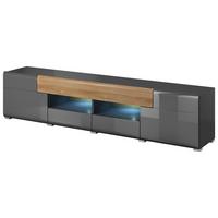 Tv-elem Toledo - antracit, Modern, faalapú anyag (208/47/39cm)