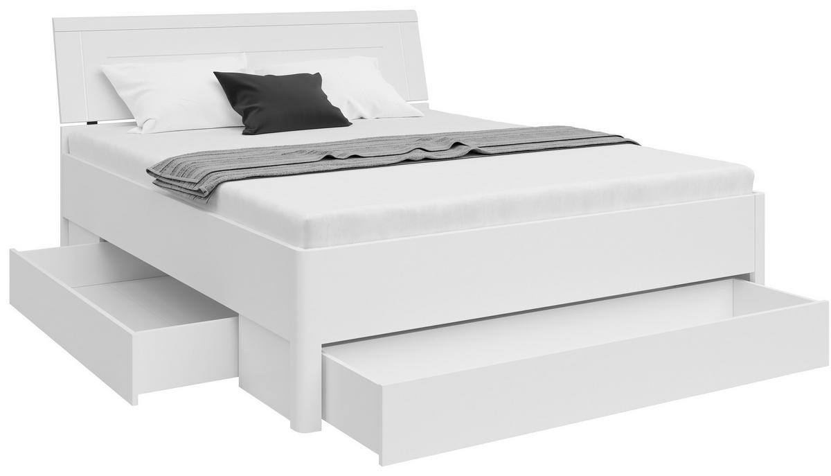 PAT SATURN 160 - alb, Konventionell, material pe bază de lemn (160/200cm)