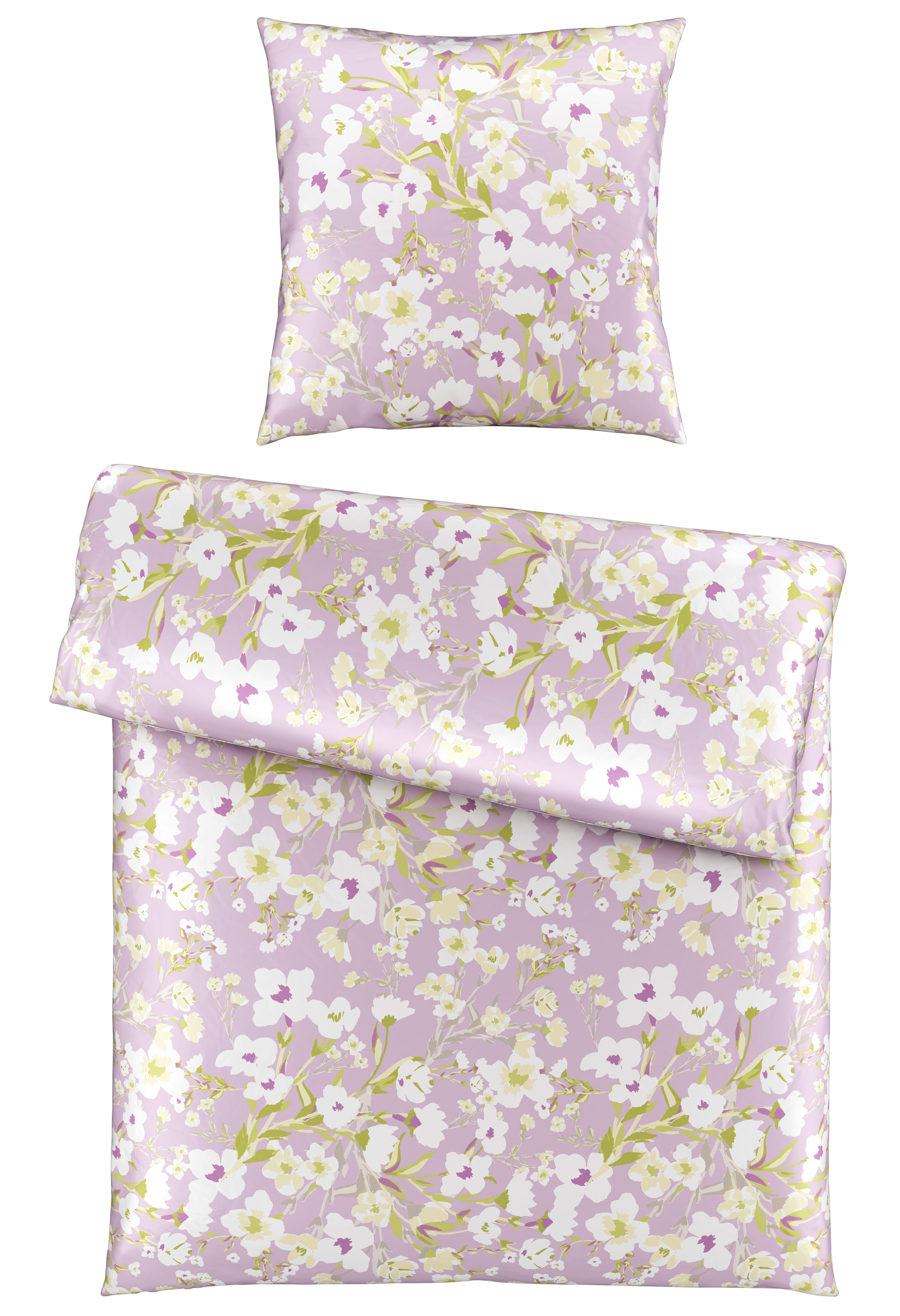Bettwäsche Ute in Rosa ca. 135x200cm - Rosa, ROMANTIK / LANDHAUS, Textil (135/200cm) - Modern Living