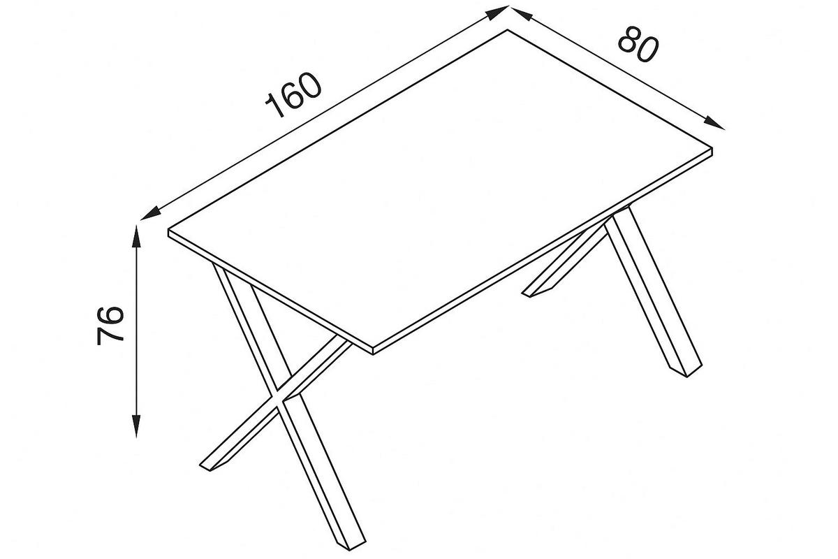 SCHREIBTISCH LONA - Honigeiche/Schwarz, Design (160/80/76cm) - MID.YOU