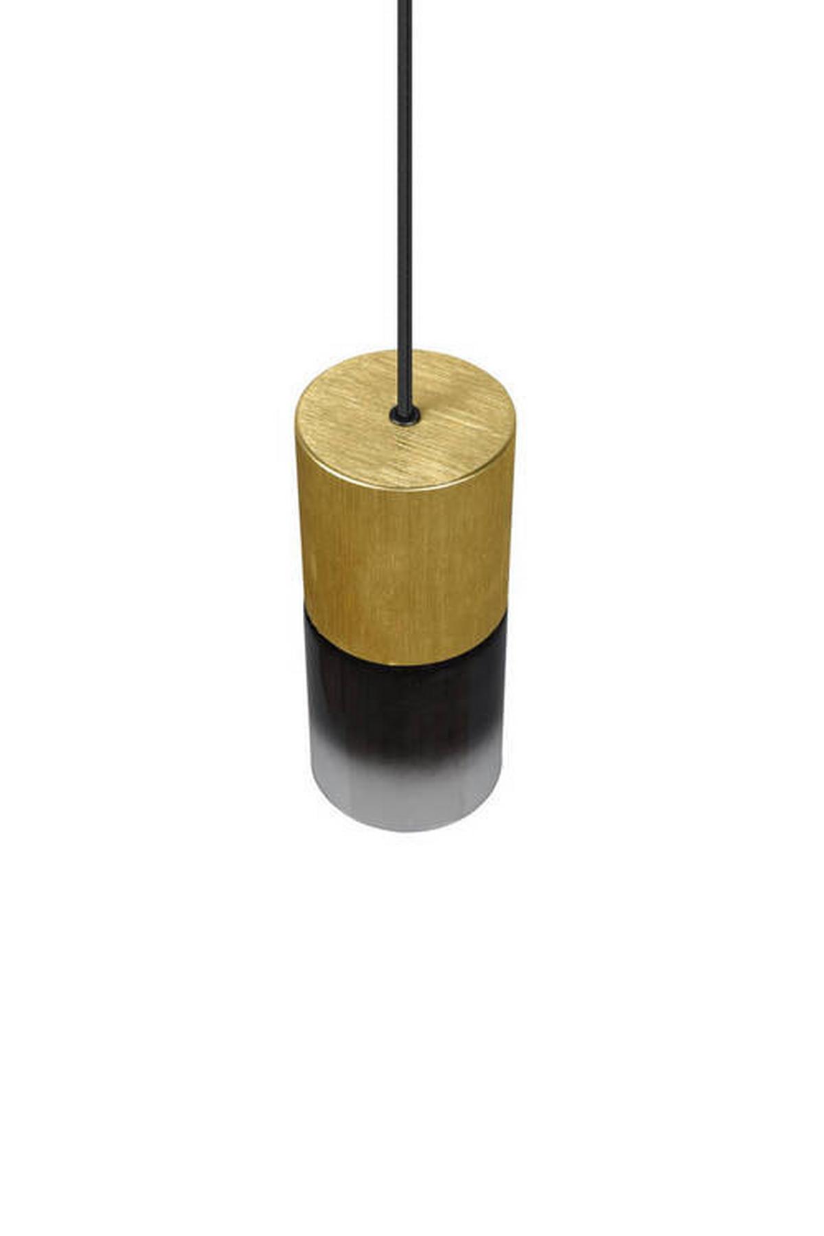 Hängeleuchte Robin Messingfarben max. 28 Watt - Anthrazit/Messingfarben, Design, Glas/Metall (10/150cm) - Trio Leuchten