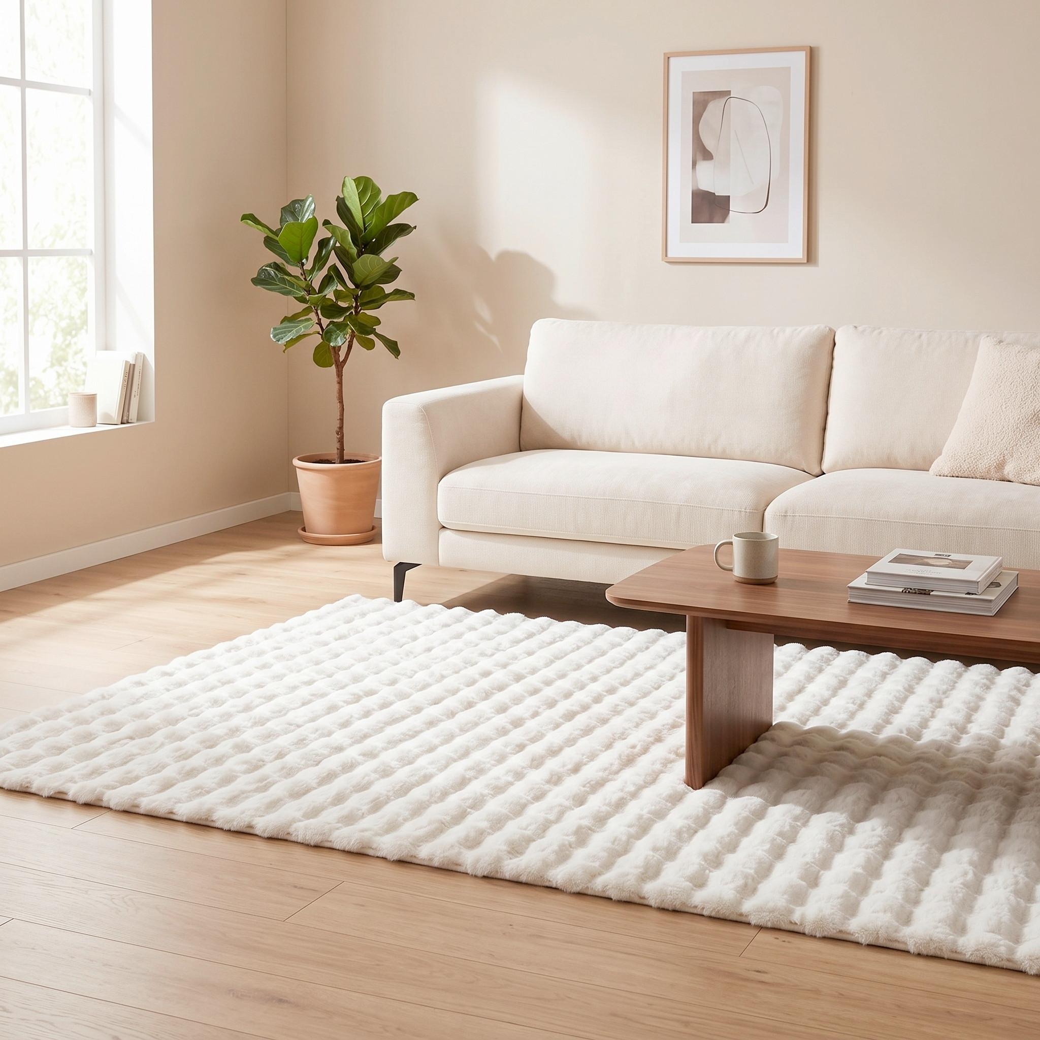 FAUSSE FOURRURE BUBBLE 1 - crème, MODERN, matière synthétique (80/150cm) - Mömax