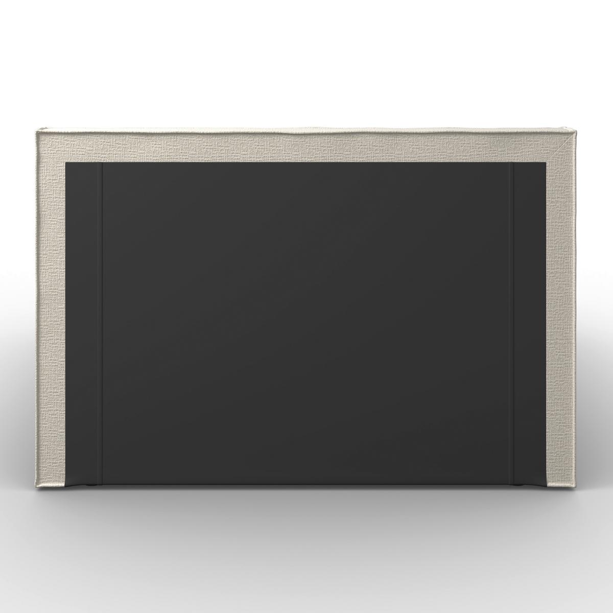Boxbett Imola ca. 140x200 cm Creme inkl. Topper - Creme/Schwarz, MODERN, Holz/Kunststoff (140/200cm) - Bessagi Home