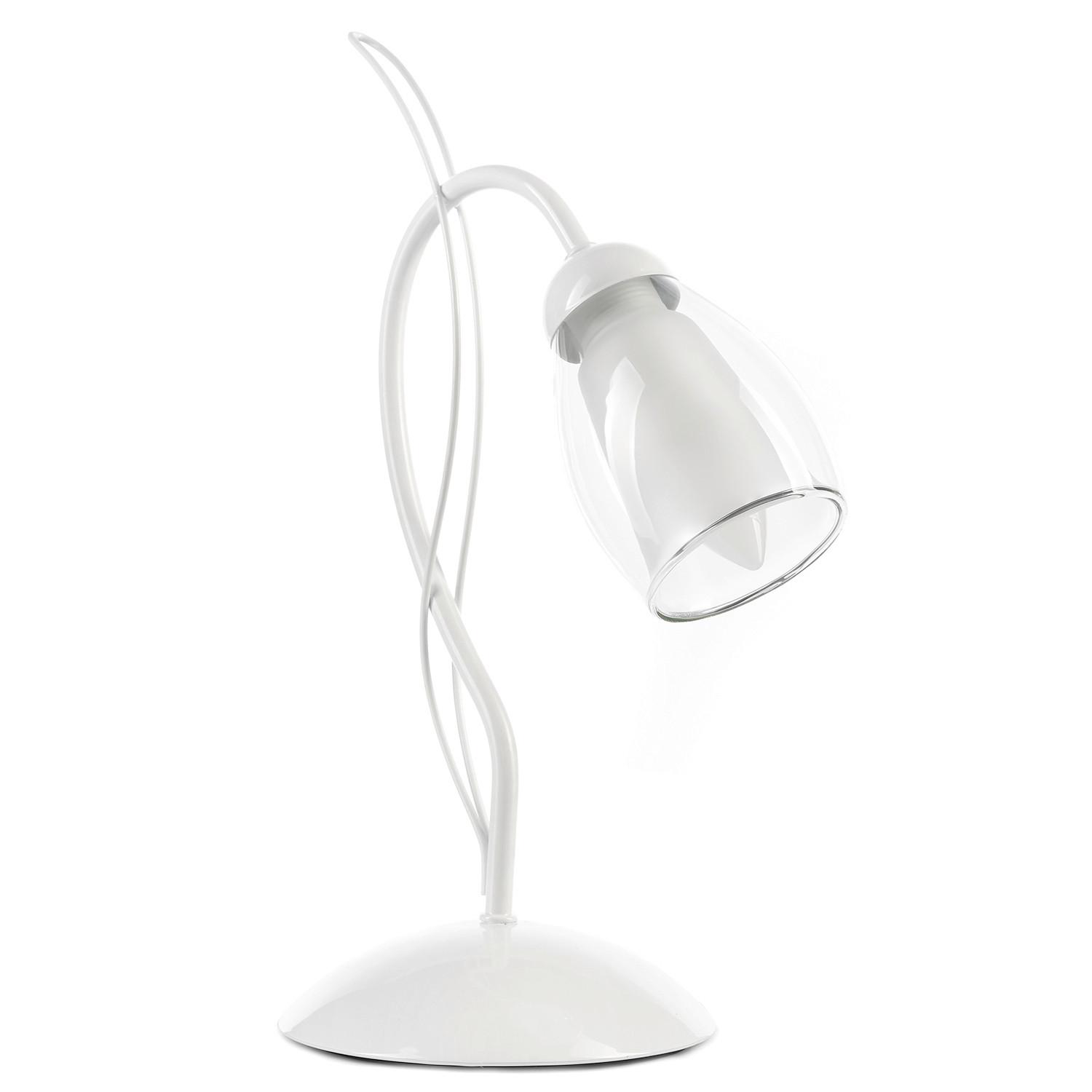 Asztali Lámpa 4802/lv - fehér, Basics, műanyag/üveg (25/35/35cm)