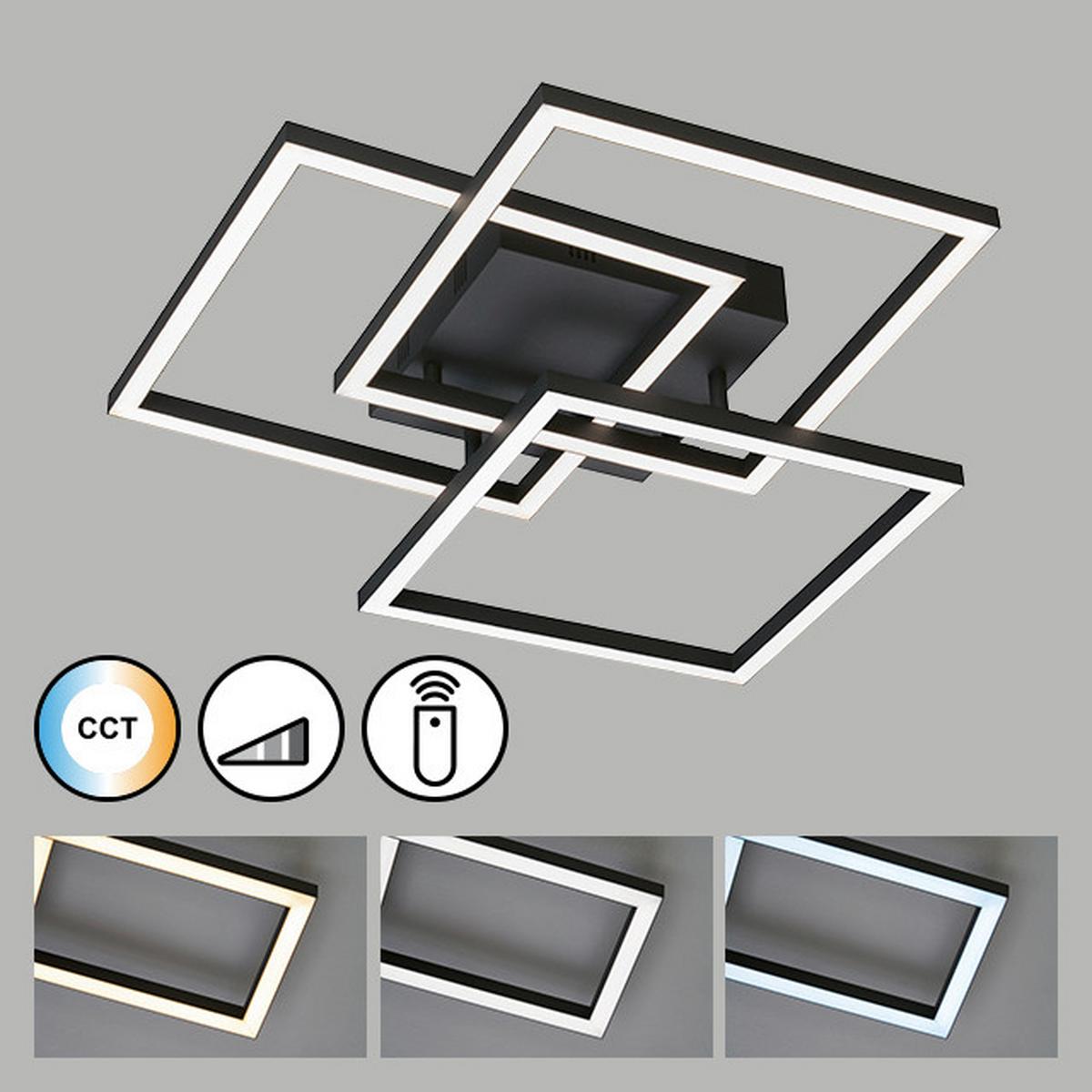 LAMPA SUFITOWA LED 21379 SETH - czarny, Design, metal (52/52/9,5cm)