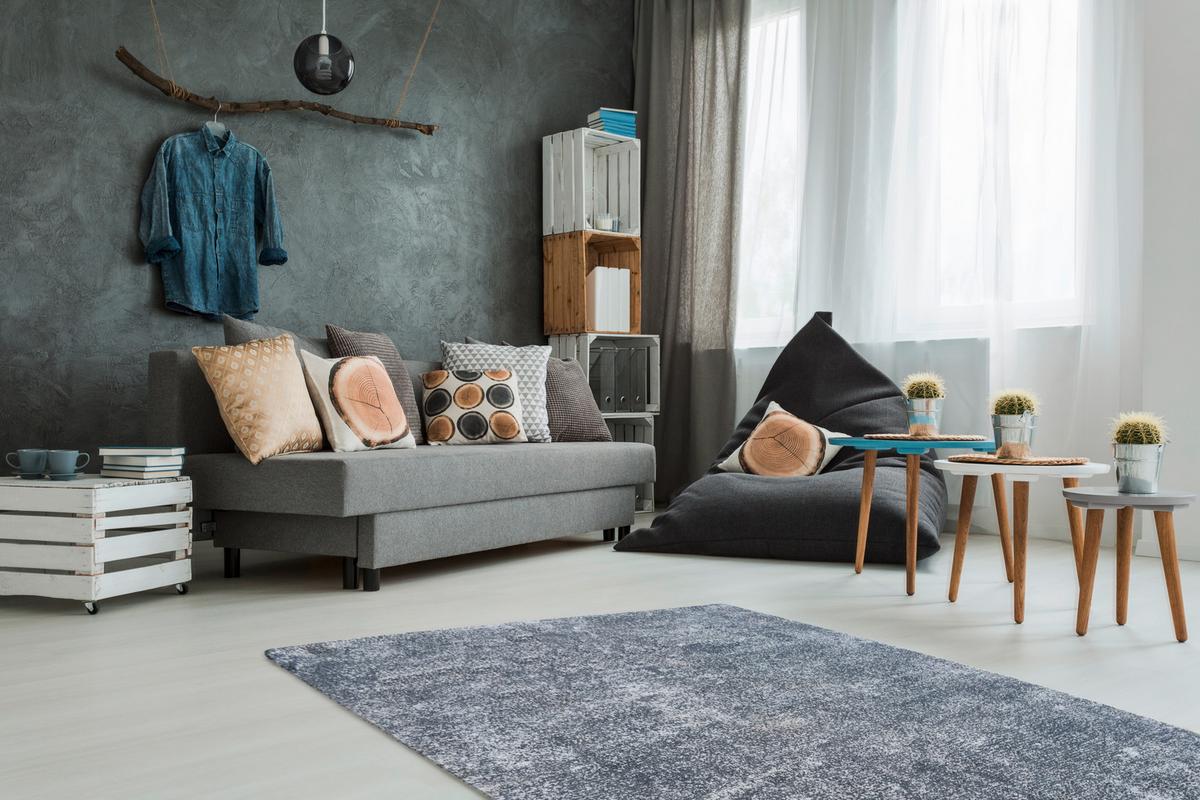 FLACHWEBETEPPICH ETNA 110 HELLBLAU 80CM X 150CM - Hellblau, Design, Textil (80/150cm) - Kayoom