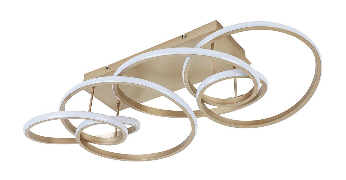 LED-Deckenleuchte Juli Cappuccinofarben max. 36 Watt - Cappuccino, MODERN, Kunststoff/Metall (70/40/25cm) - Premium Living
