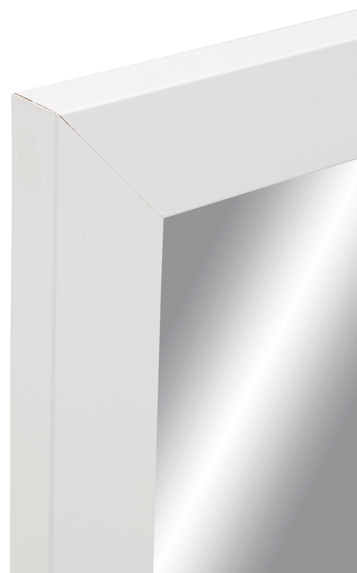 LUSTRO ŚCIENNE WHITE SHINE -SB- - biały, Modern, materiał drewnopochodny/szkło (30/50cm) - Mömax