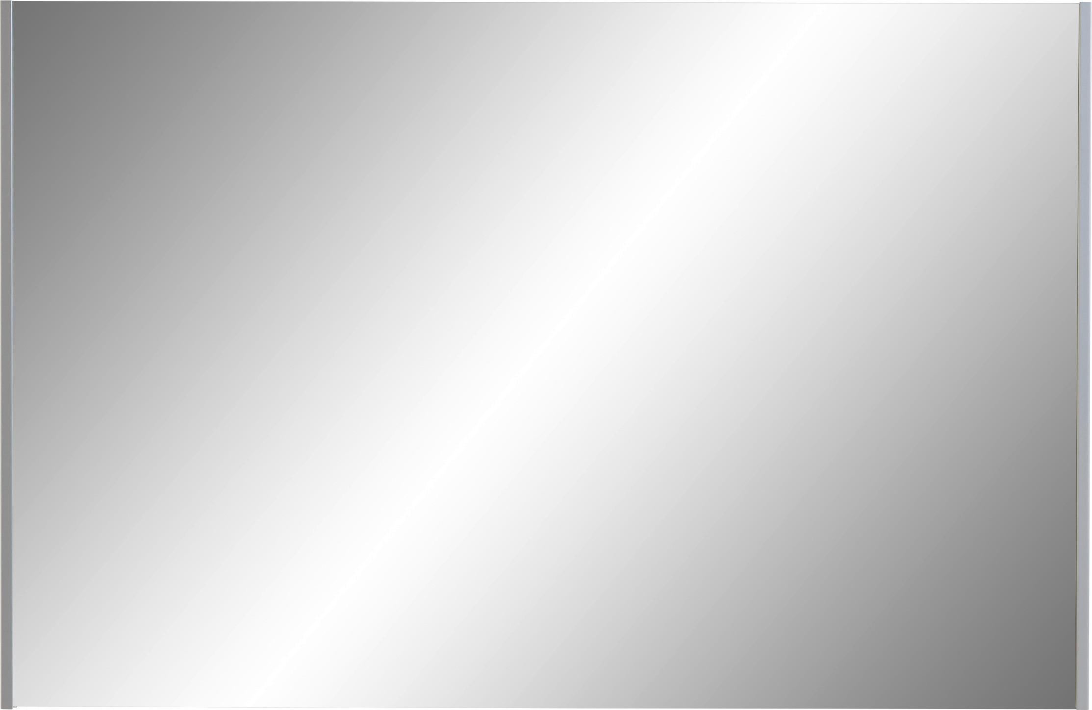 LUSTRO ŚCIENNE LIVORNO - kolor aluminiowy, Design, materiał drewnopochodny/metal (87/56/4cm) - Dieter Knoll