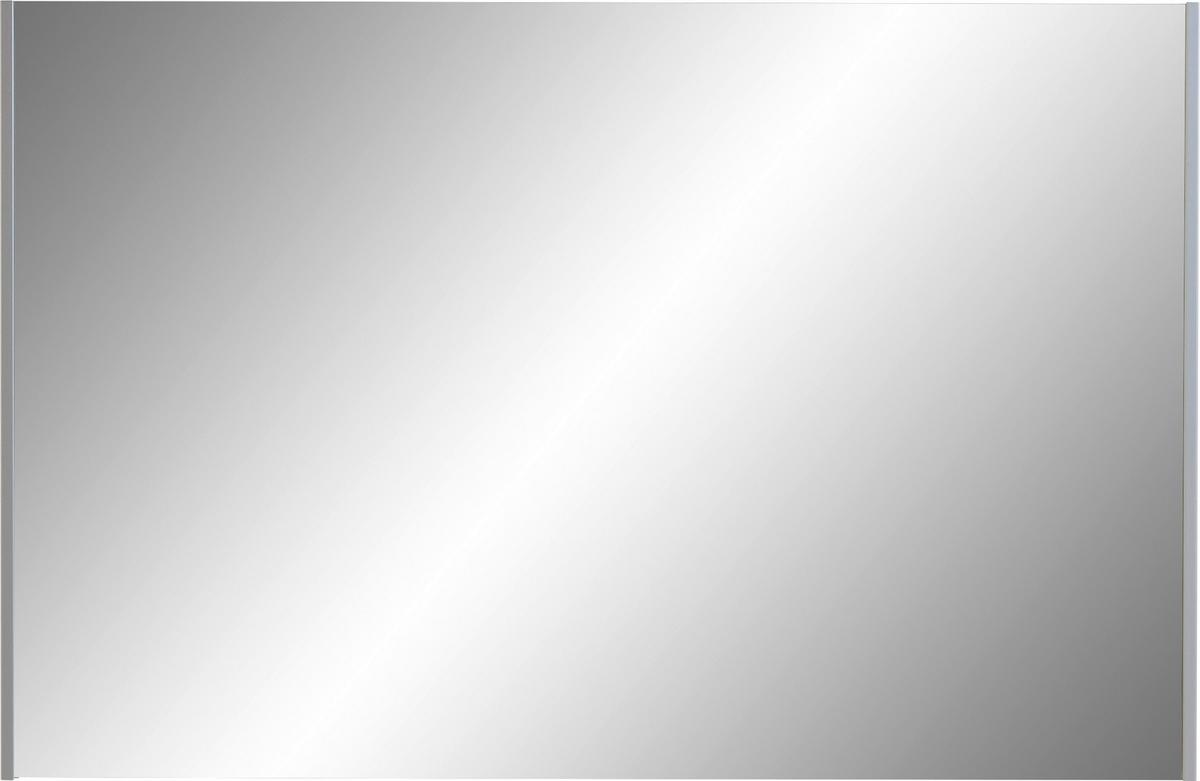 LUSTRO ŚCIENNE LIVORNO - kolor aluminiowy, Design, materiał drewnopochodny/metal (87/56/4cm) - Dieter Knoll