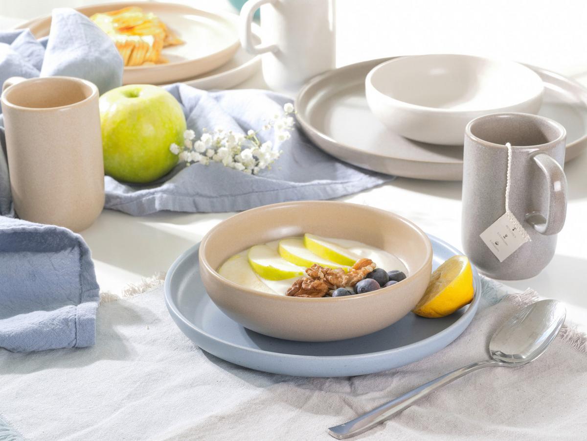 Kombinirani Servis Uno Nordic, 16-Delni - svetlo modra/siva, Basics, keramika - Creatable