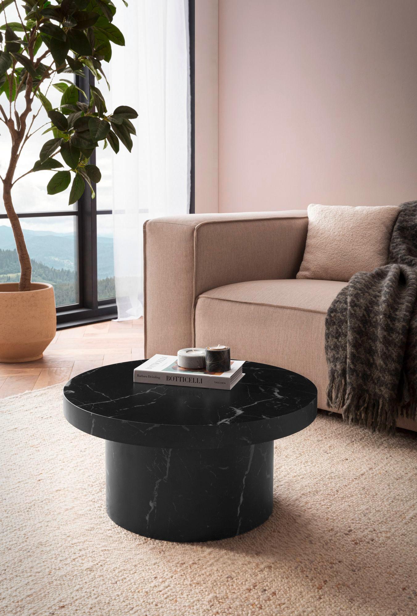 TABLE BASSE WL6.928 - noir, Design, matériau de bois (60/30cm) - Livetastic